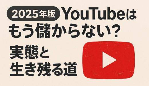 【2025年版】YouTubeはもう儲からない？実態と生き残る道