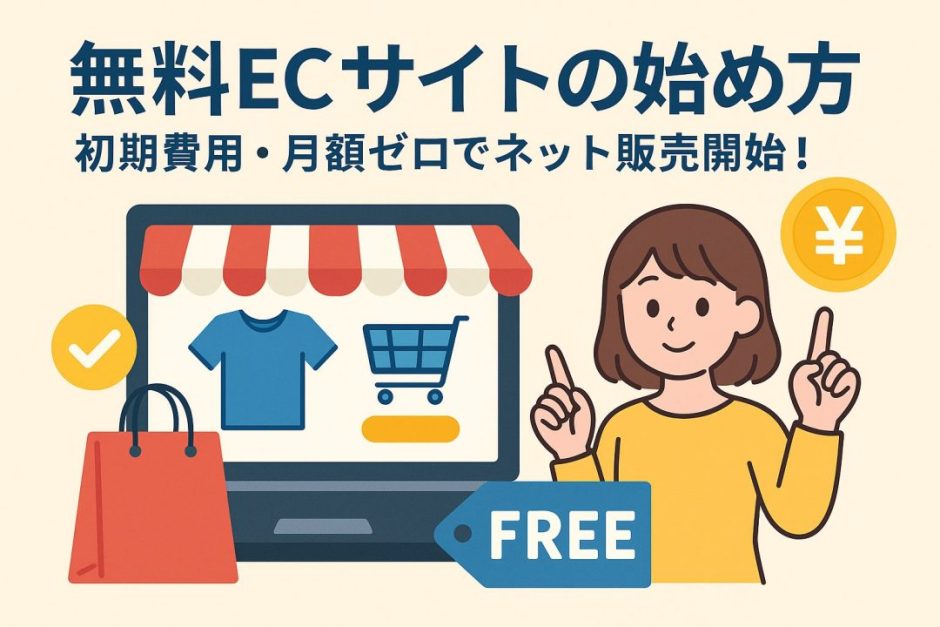 無料ECサイトの始め方｜初期費用・月額ゼロでネット販売開始！