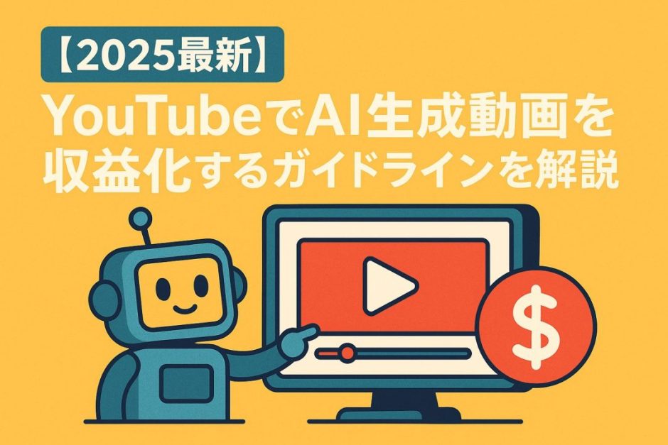【2025最新】YouTubeでAI生成動画を収益化するガイドラインを解説