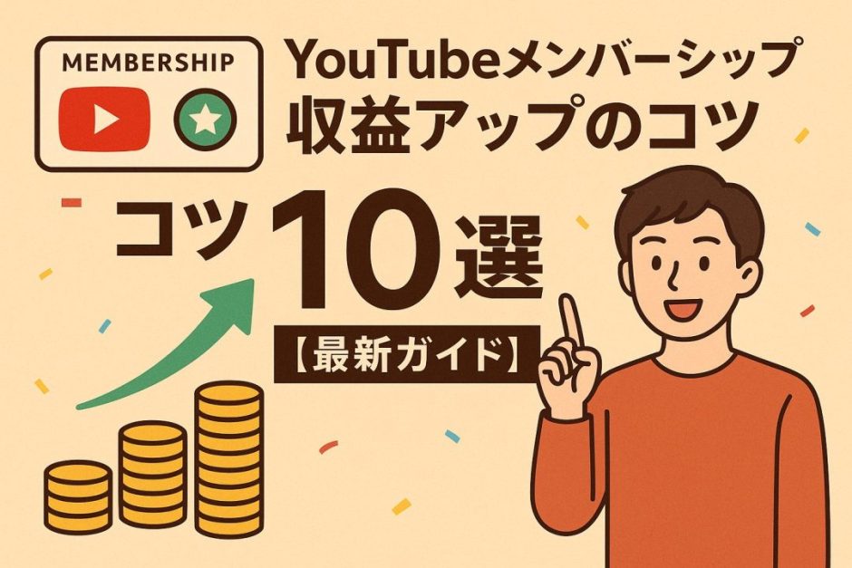 YouTubeメンバーシップ収益アップのコツ10選【最新ガイド】