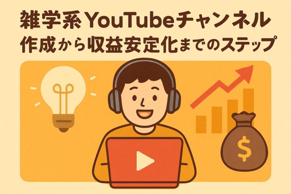 雑学系YouTubeチャンネル作成から収益安定化までのステップ